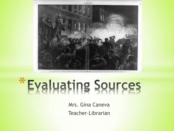 Evaluating Sources