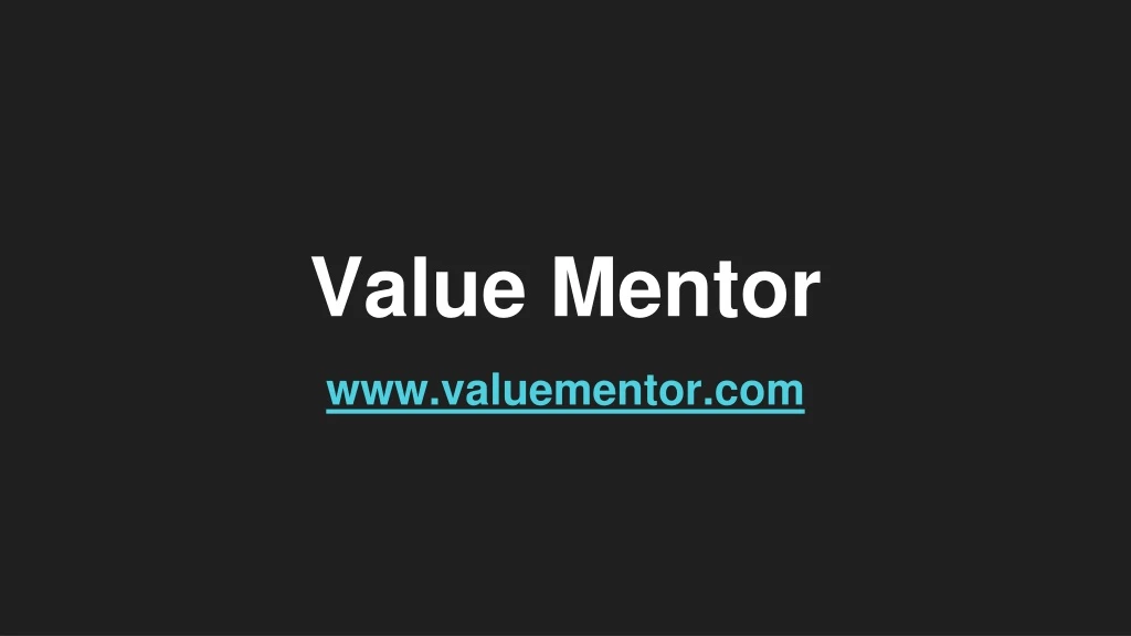 value mentor