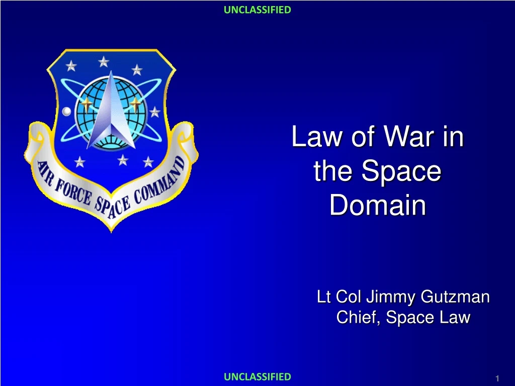 law of war in the space domain