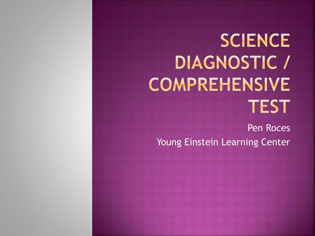 science diagnostic comprehensive test