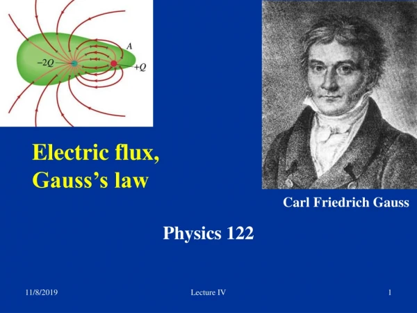 Electric flux, Gauss’s law