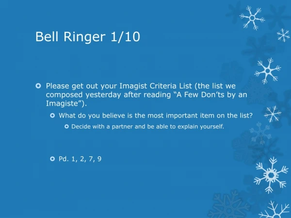 Bell Ringer 1/10