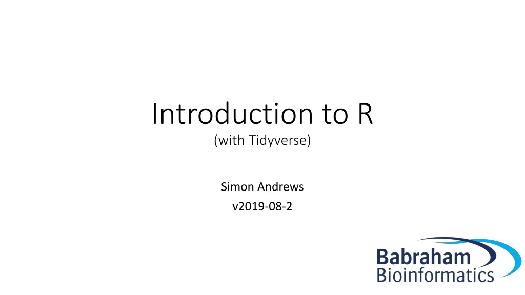 introduction to r with tidyverse