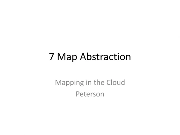 7 Map Abstraction