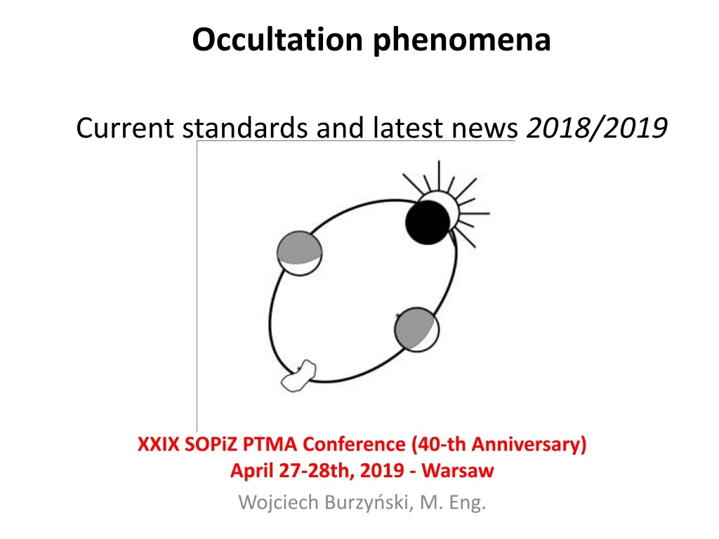 occultation phenomena c urrent standards and latest news 2018 2019