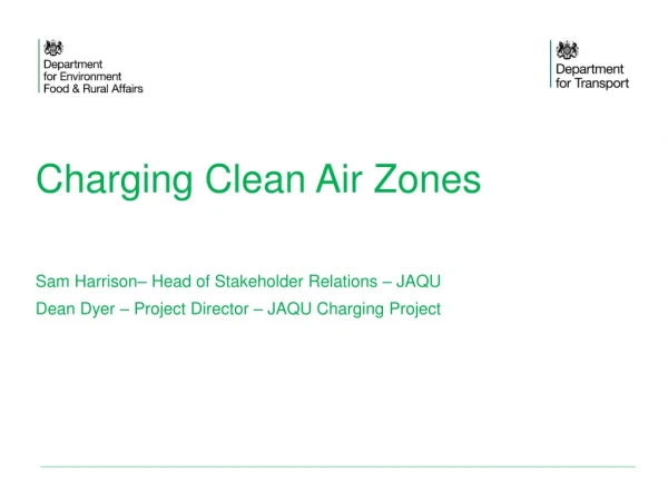 Charging Clean Air Zones