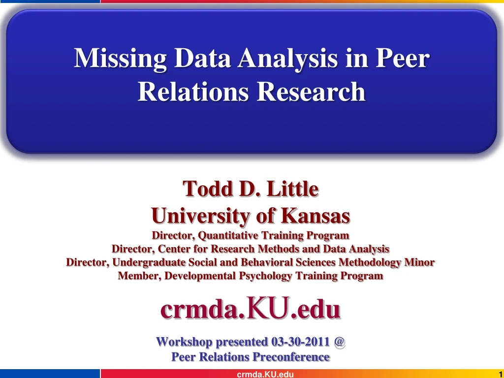 missing data analysis in peer relations research