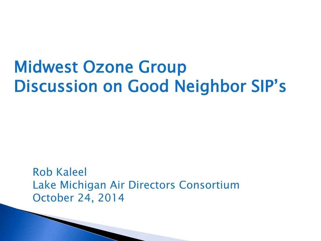 midwest ozone group discussion on good neighbor