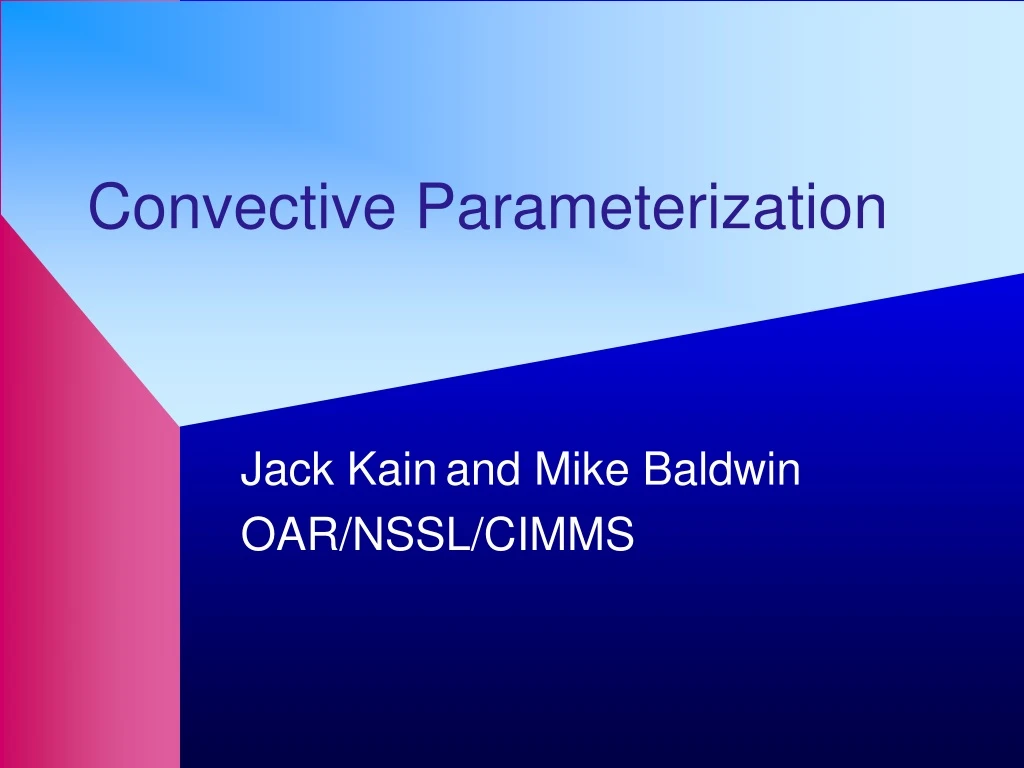 convective parameterization