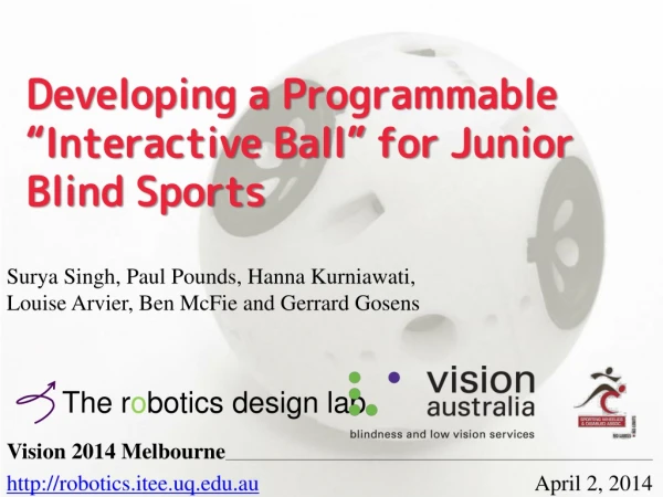 Developing a Programmable “Interactive Ball” for Junior Blind Sports