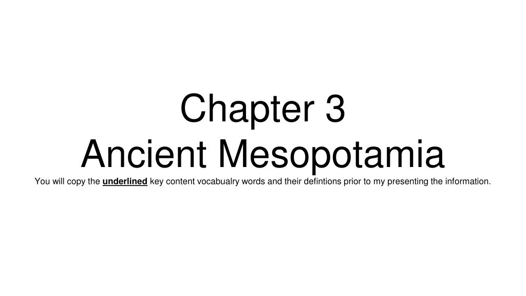 chapter 3 ancient mesopotamia you will copy