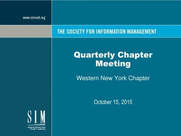 Quarterly Chapter Meeting