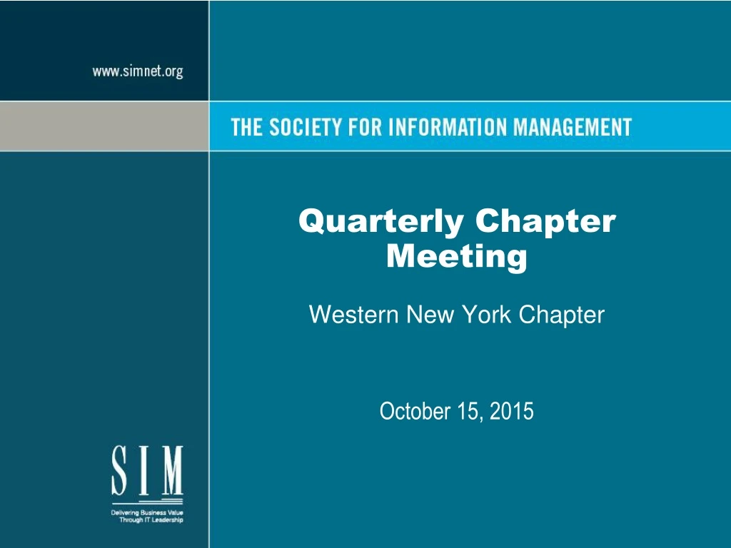 quarterly chapter meeting