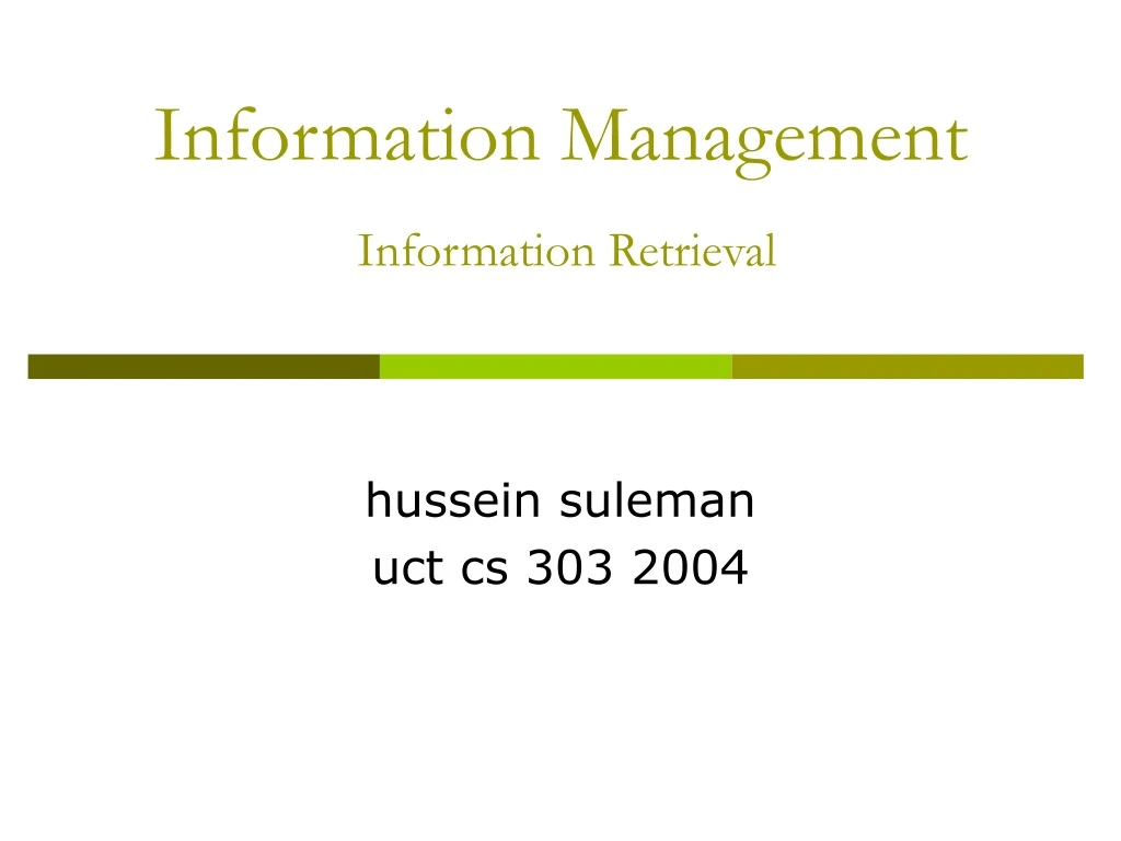 information management information retrieval