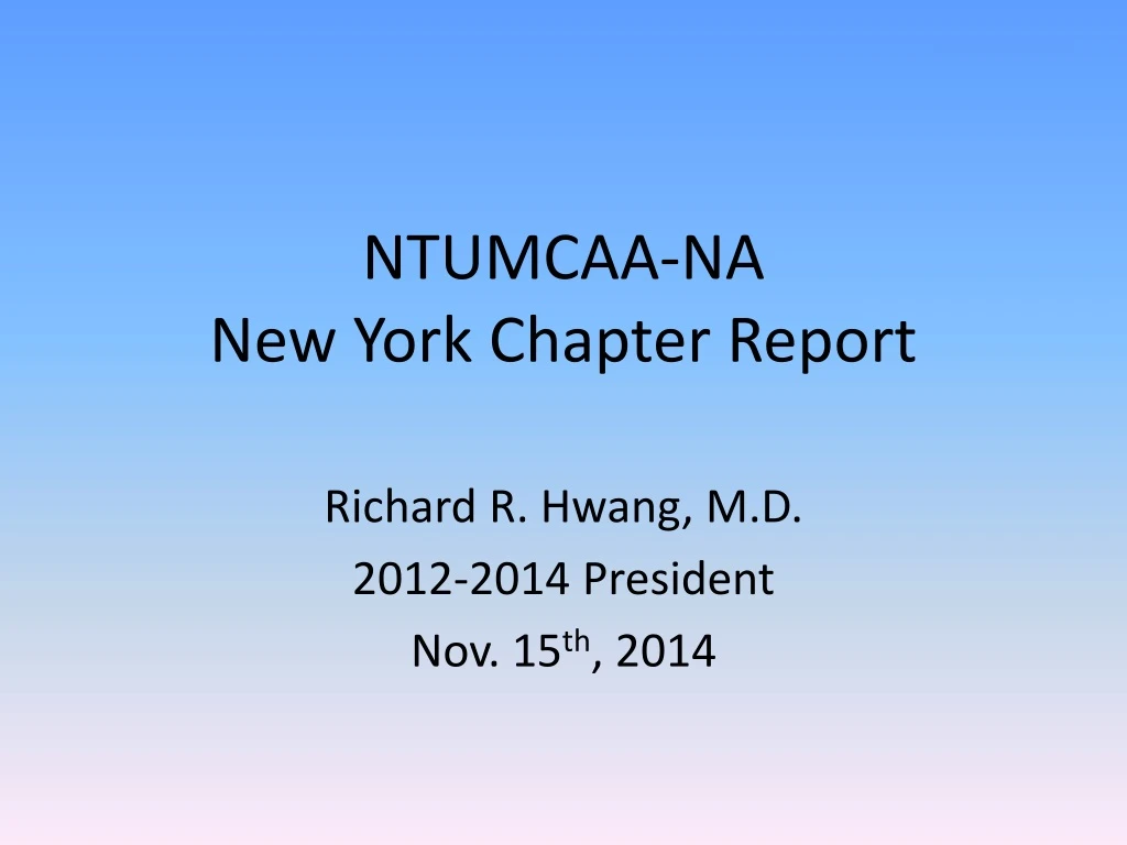 ntumcaa na new york chapter report