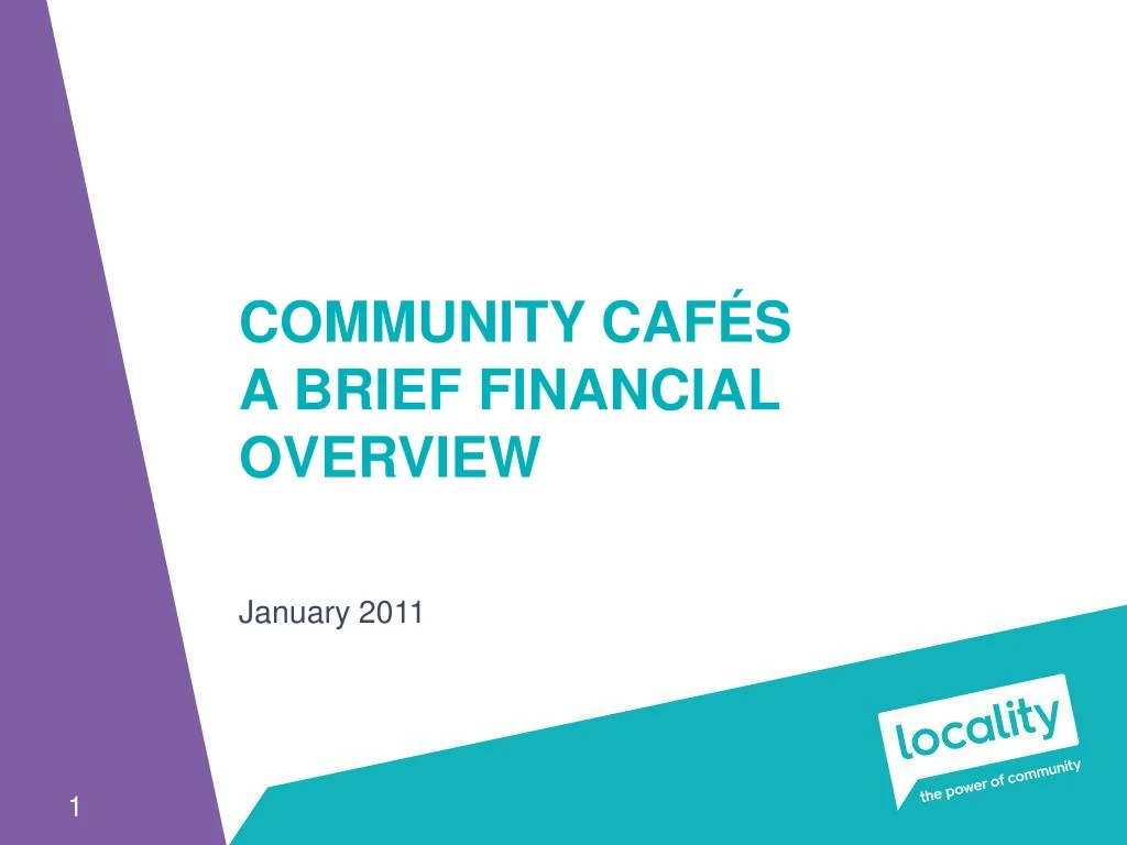 community caf s a brief financial overview