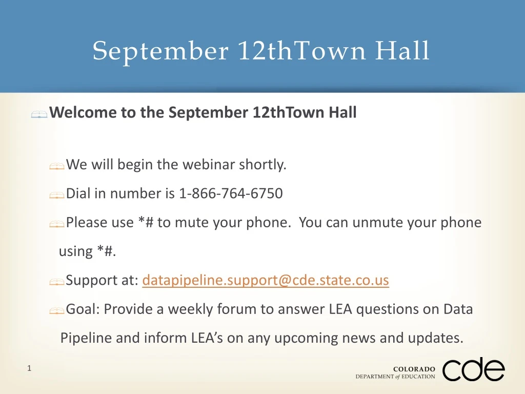 september 12thtown hall