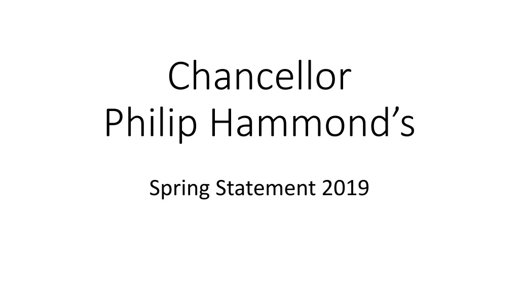 chancellor philip hammond s