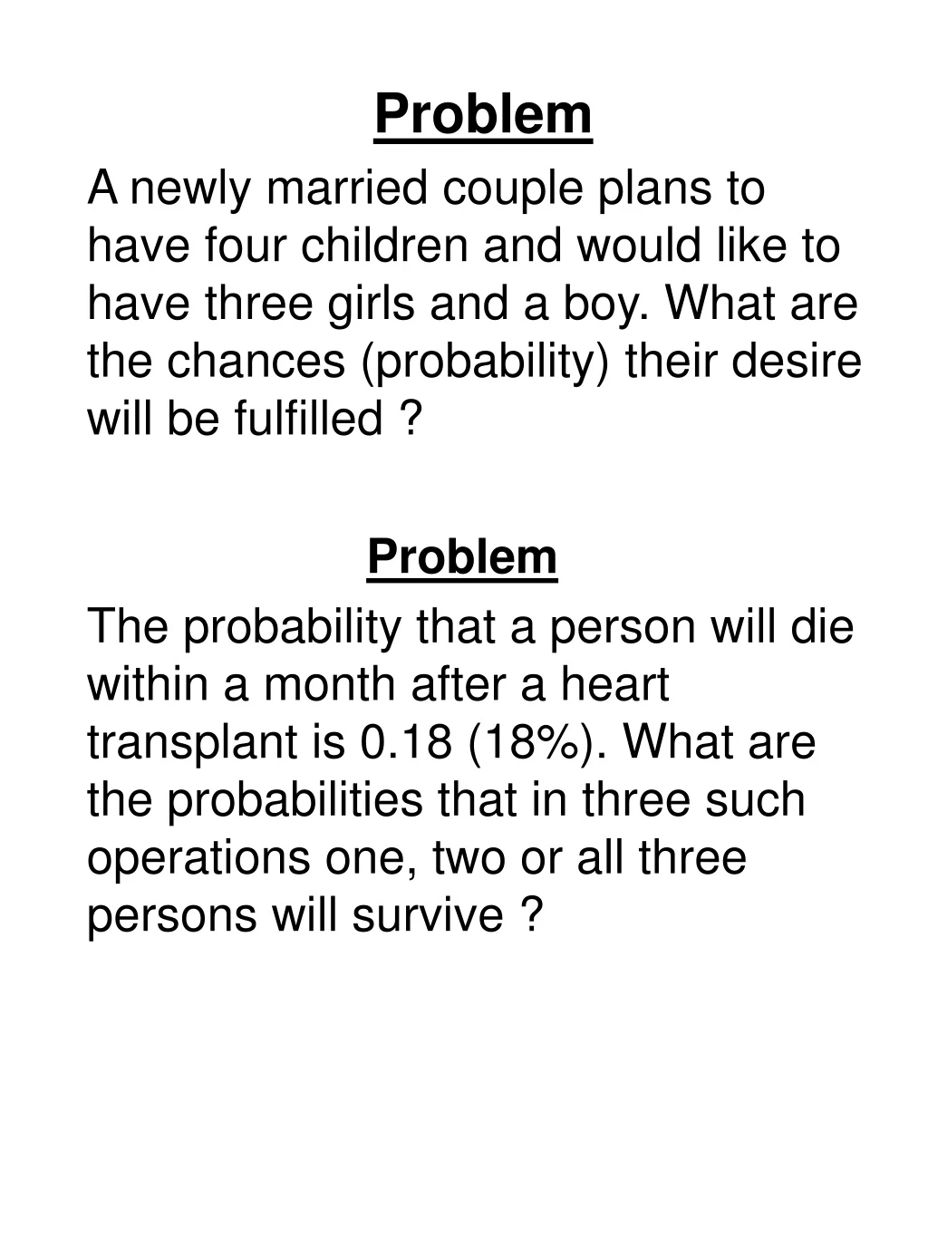 problem a newly married couple plans to have four