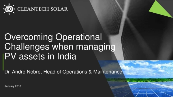 Overcoming Operational Challenges when managing PV assets in India