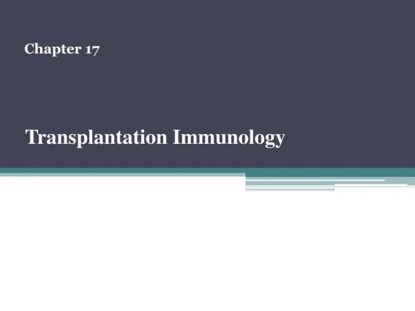 Transplantation Immunology