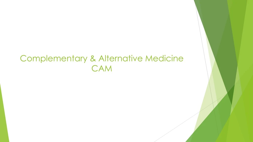 complementary alternative medicine cam