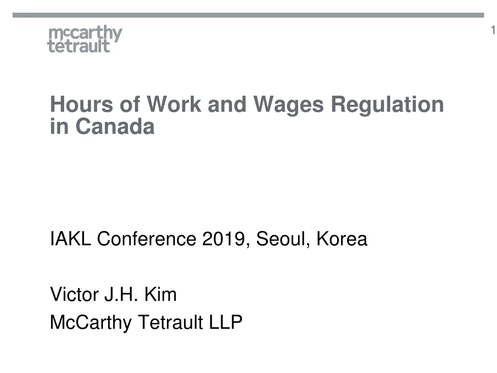 hours of work and wages regulation in canada
