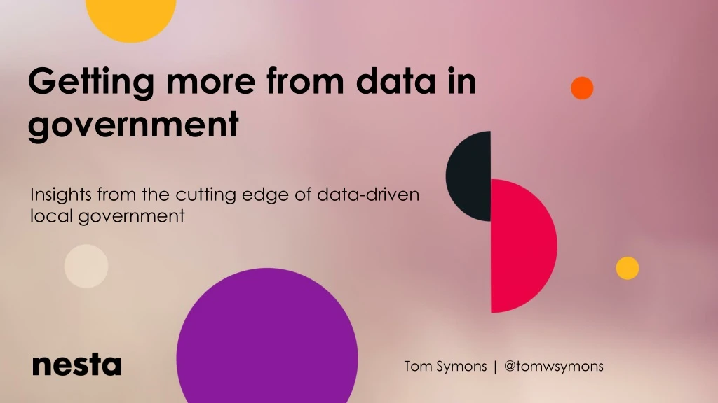 getting more from data in government