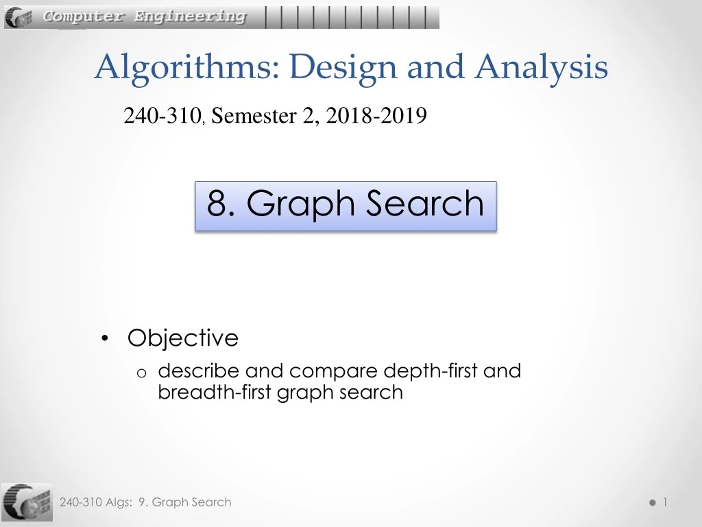 algorithms design and analysis