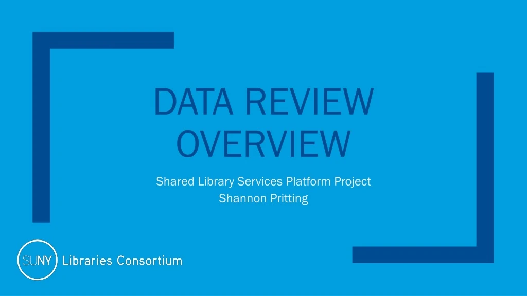 data review overview
