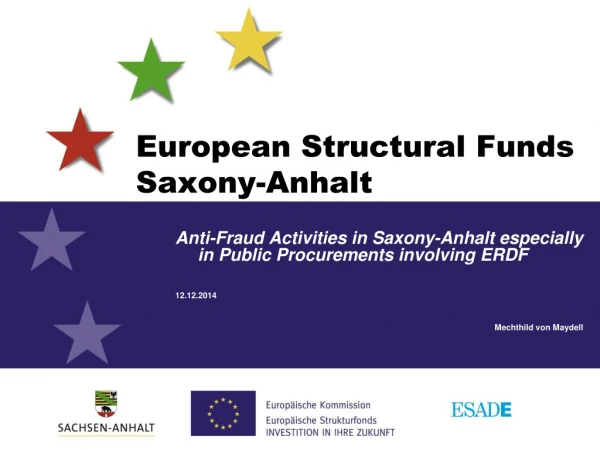 European Structural Funds Saxony -Anhalt