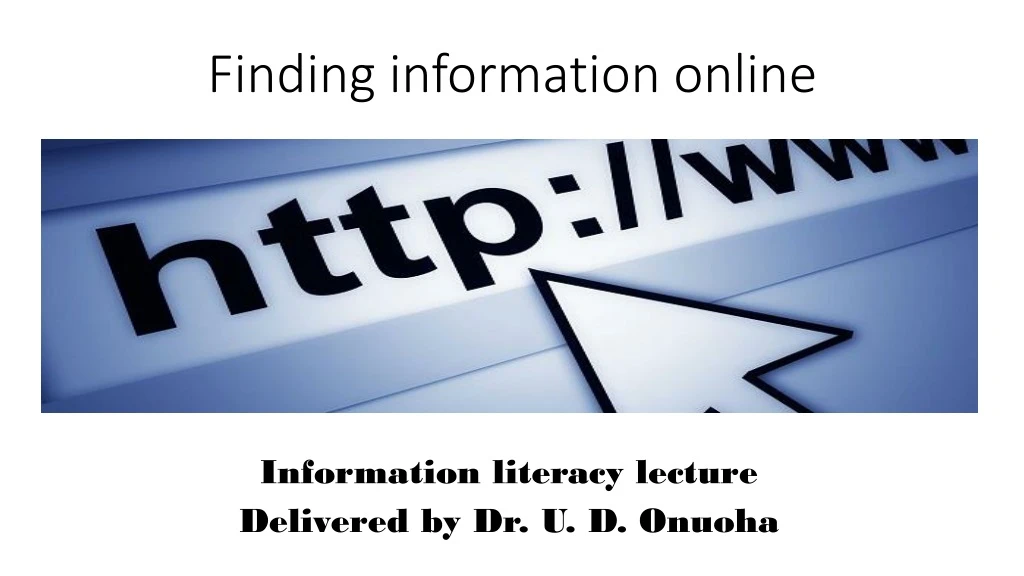 finding information online