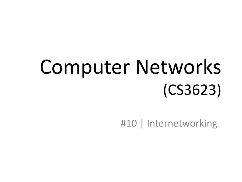 computer networks cs3623