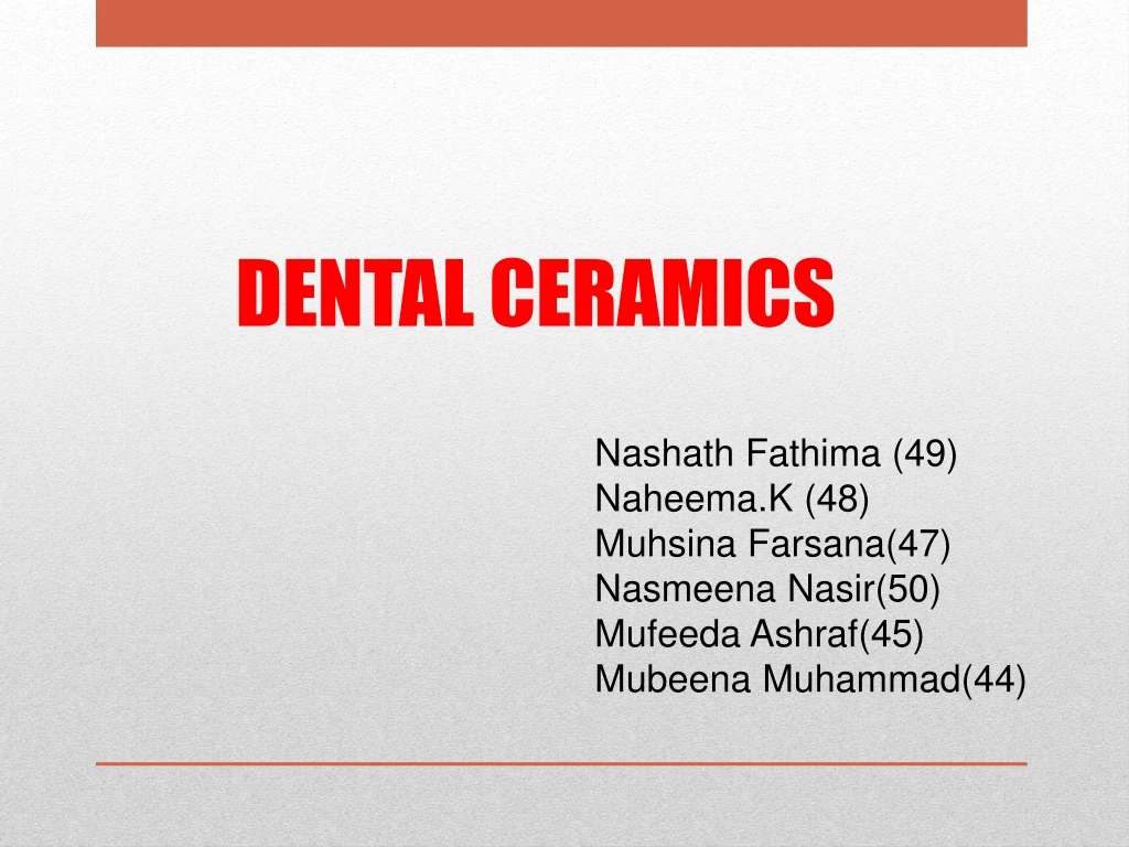 dental ceramics