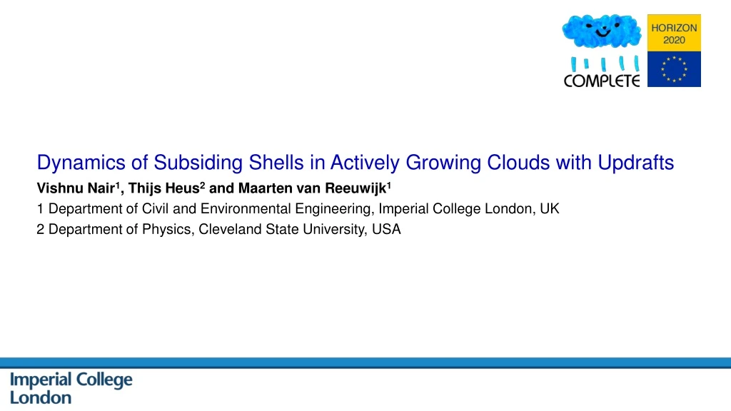 dynamics of subsiding shells in actively growing clouds with updrafts