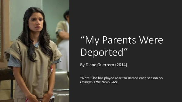 “My Parents Were Deported”