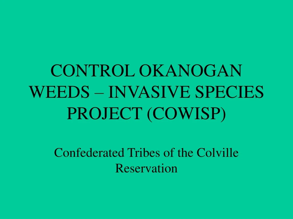 control okanogan weeds invasive species project cowisp
