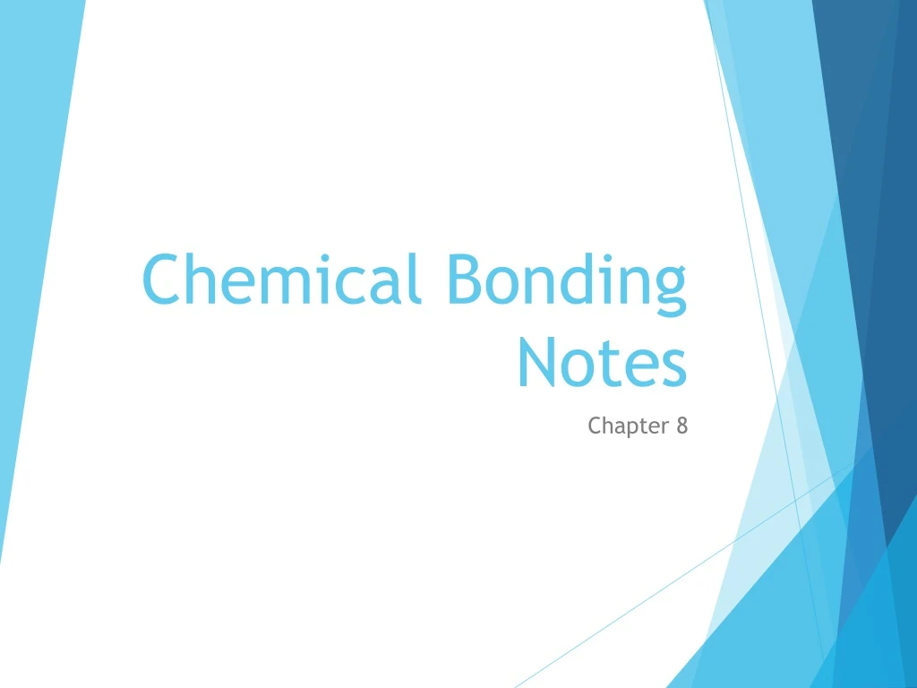 chemical bonding notes