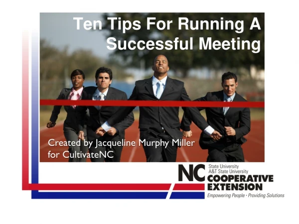 Ten Tips For Running A Successful Meeting