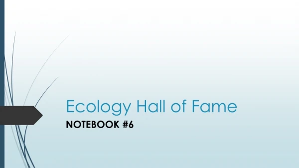Ecology Hall of Fame