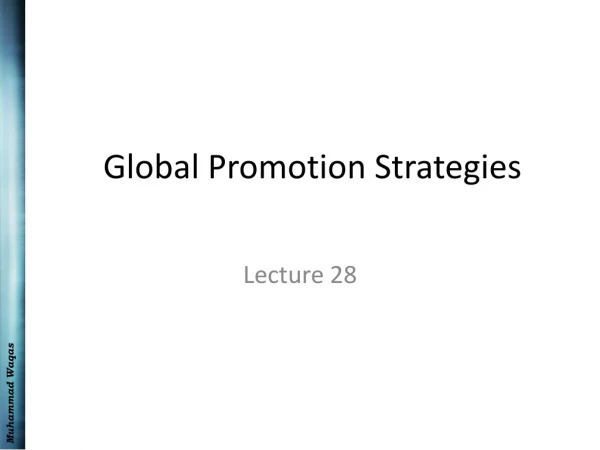 Global Promotion Strategies