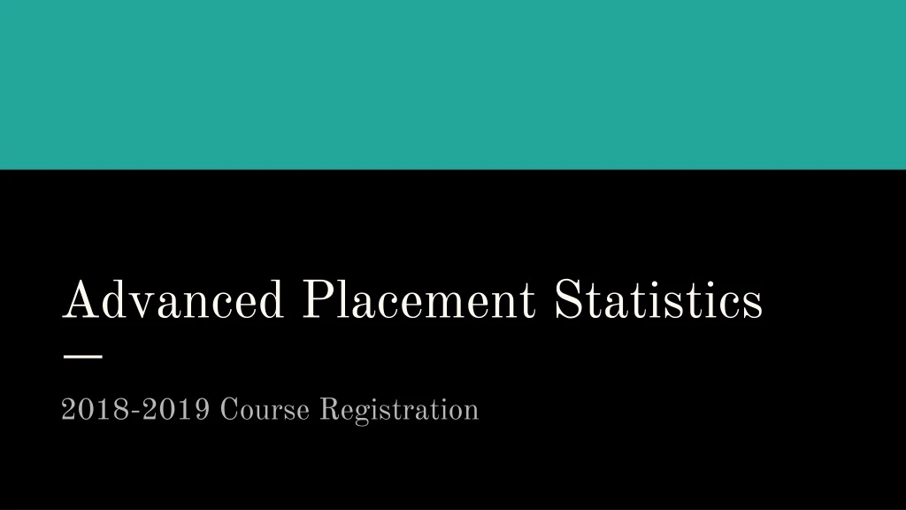 advanced placement statistics