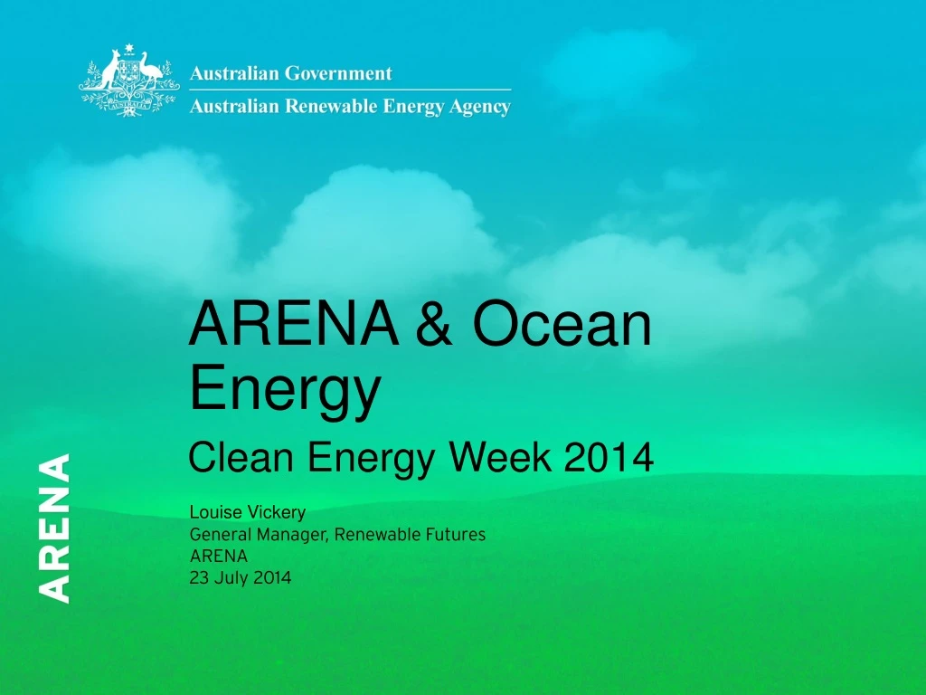arena ocean energy clean energy week 2014
