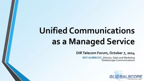 Unified Communications as a Managed Service