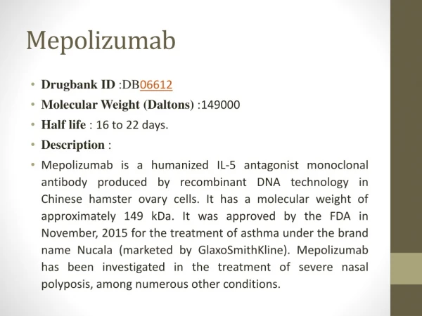 Mepolizumab