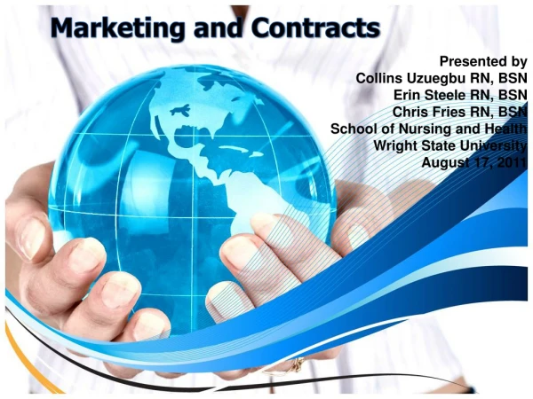 Marketing and Contracts