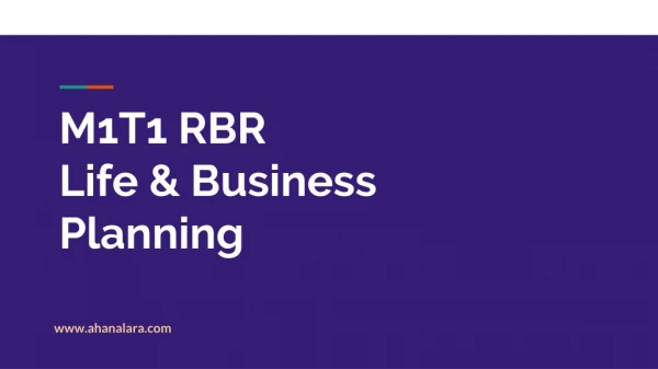 M1T1 RBR Life &amp; Business Planning