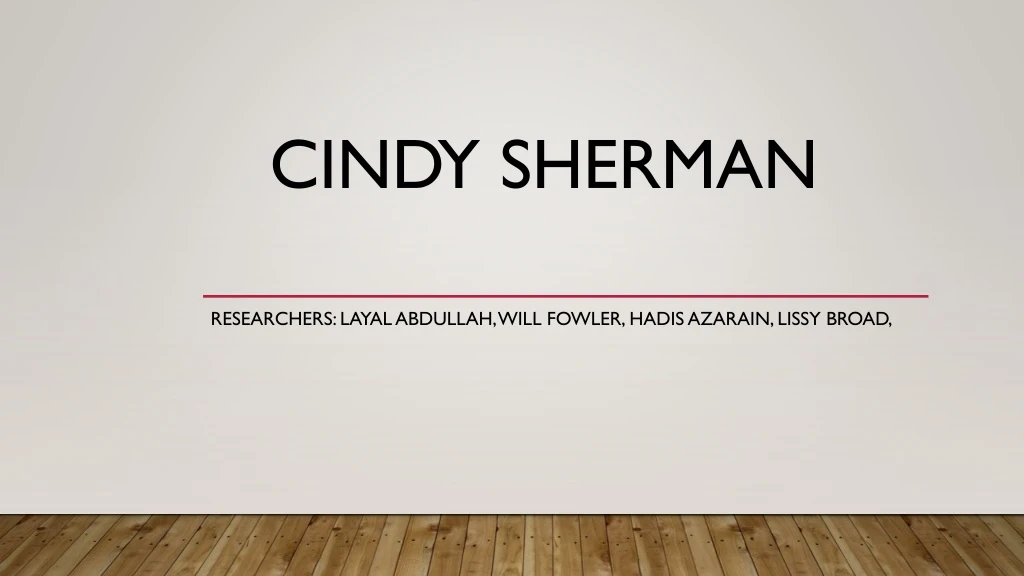 cindy sherman