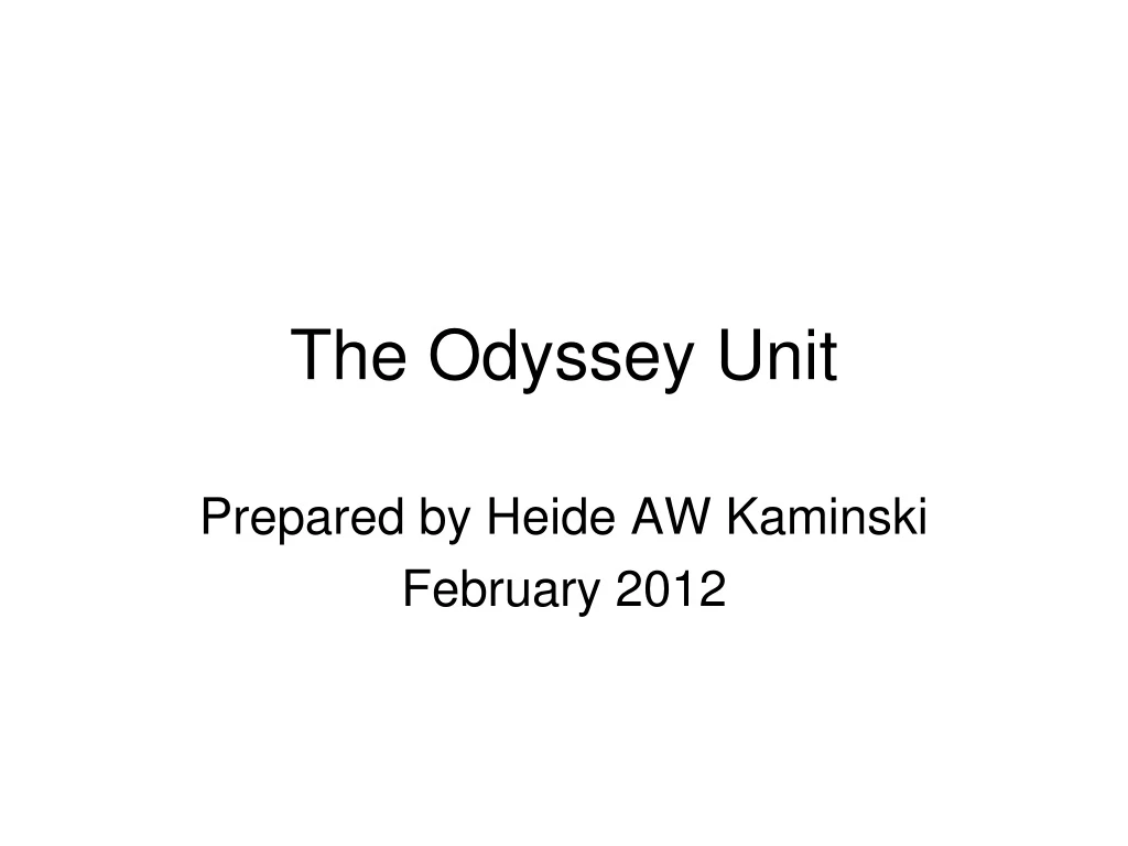 the odyssey unit