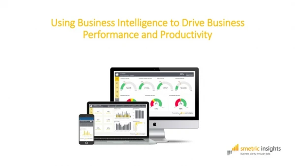 Using Business Intelligence to Drive Business Performance and Productivity